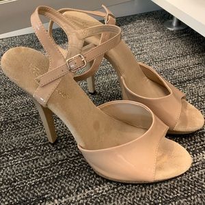 Nude stiletto sandals